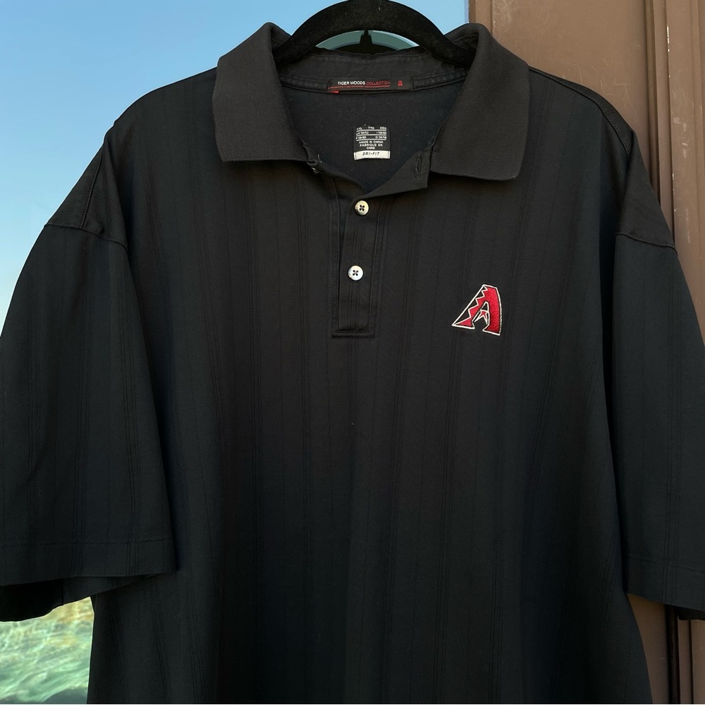 Nike Tiger Woods Collection Black Arizona Diamondbacks Golf Polo XXL